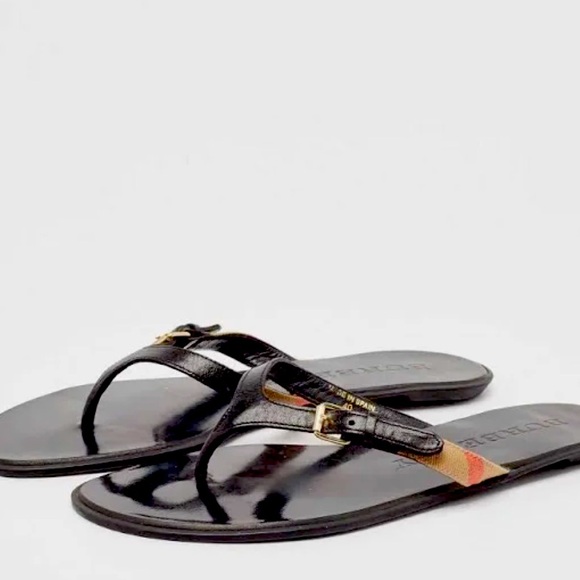 Authentic Burberry Check Sandals 💛 - Picture 1 of 6